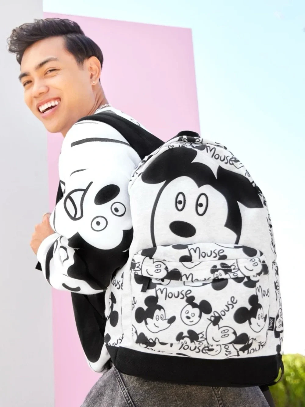 Disney Mickey Classic Vintage Style Authentic Backpack Padded Adjustable Straps